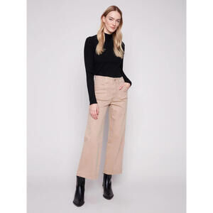 Charlie B Sesame Twill Wide Leg Pants